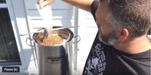 Adding grains electric all in one brewing system