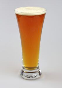 Homebrewed pale Ale in tulip glass