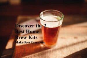 A pint of home brew made from a kit on a bar