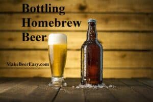 Homebrew beer in bottle and beer glass